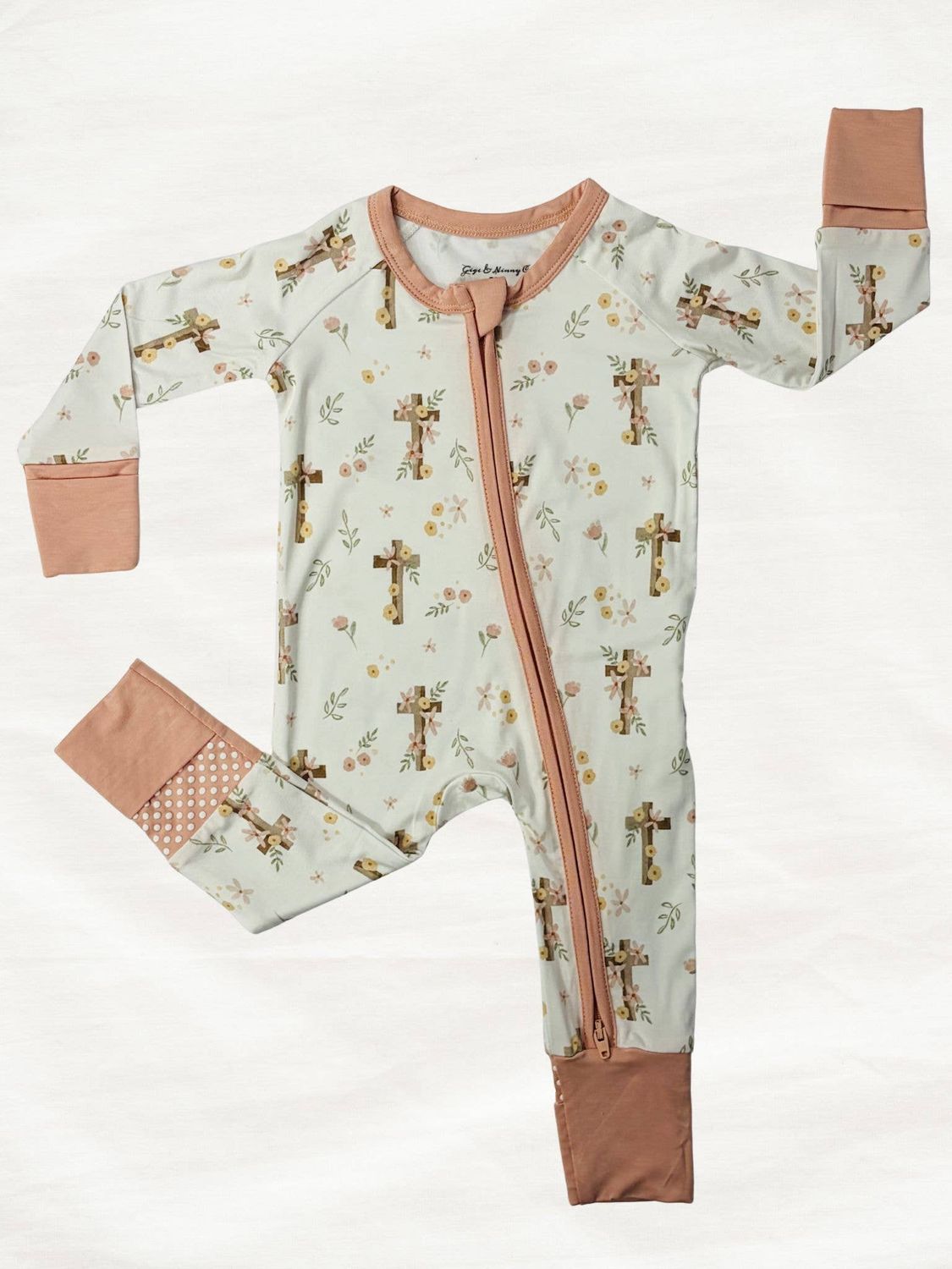 Floral Cross Zippy Pajama