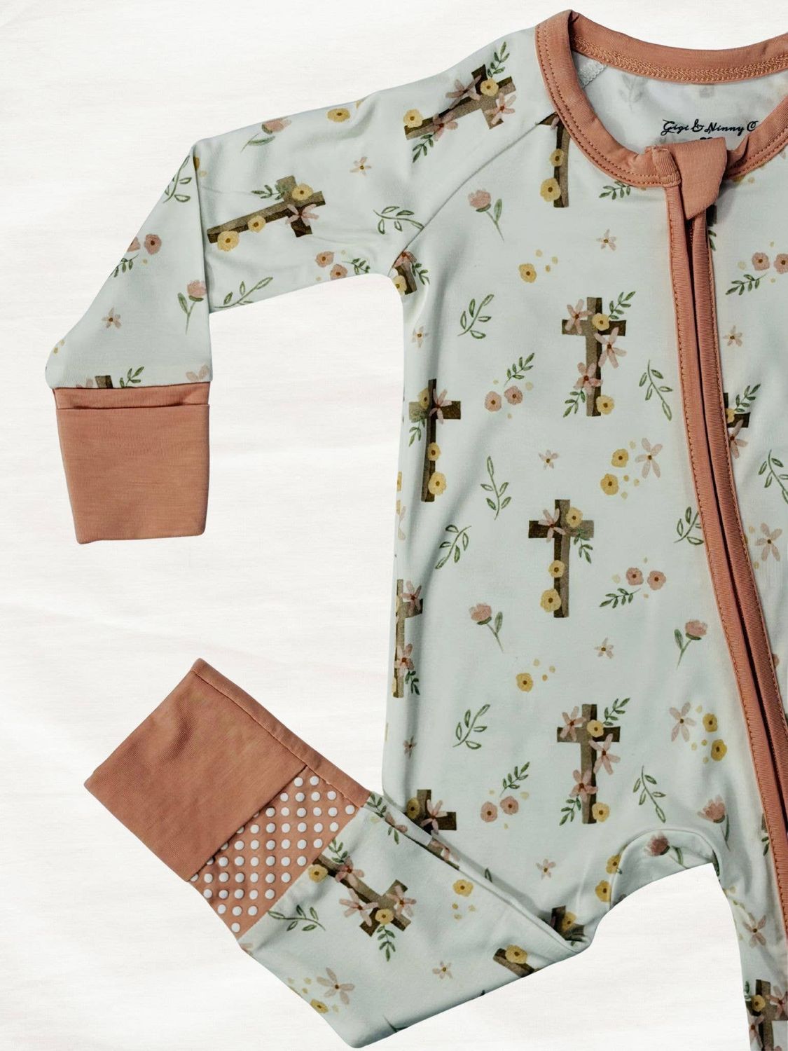 Floral Cross Zippy Pajama