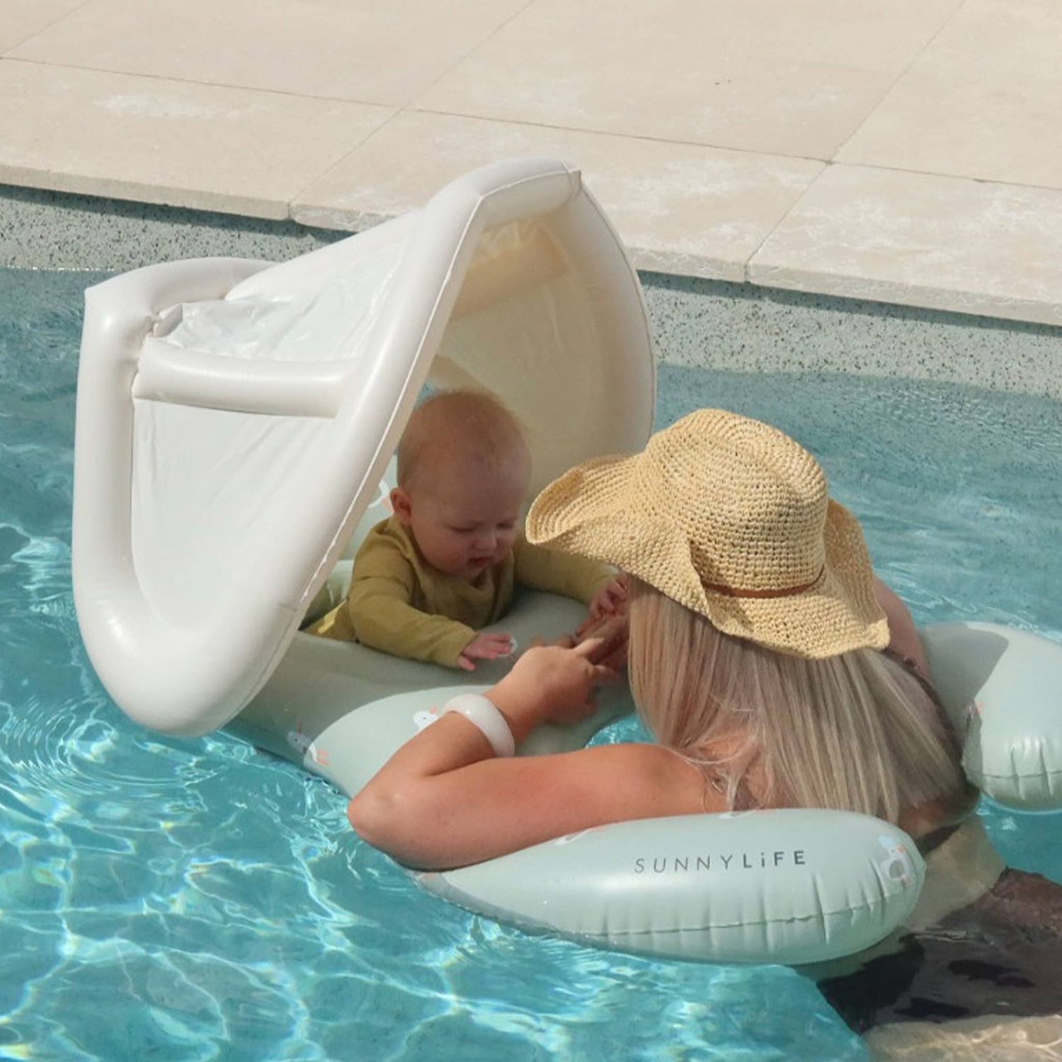 Float Together Baby Seat Sammy the Seagull Green