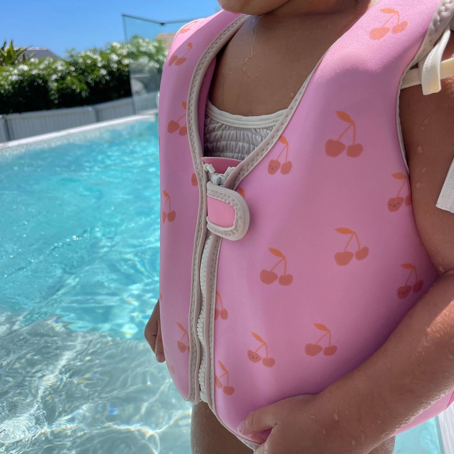 Kids Swim Vest 3-6 Cotton Candy Cherry