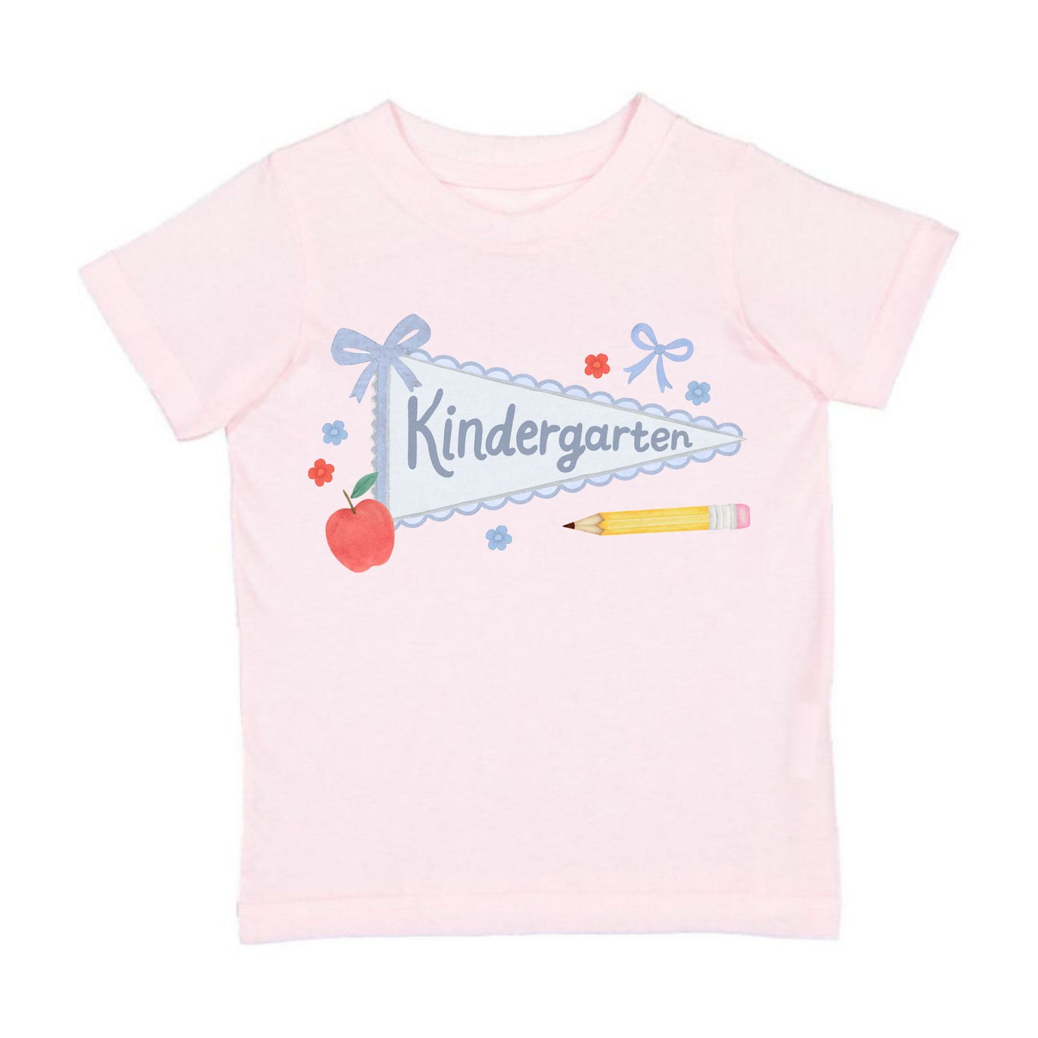 Kindergarten Pennant Short Sleeve T-Shirt - Back To School, Size: 5/6