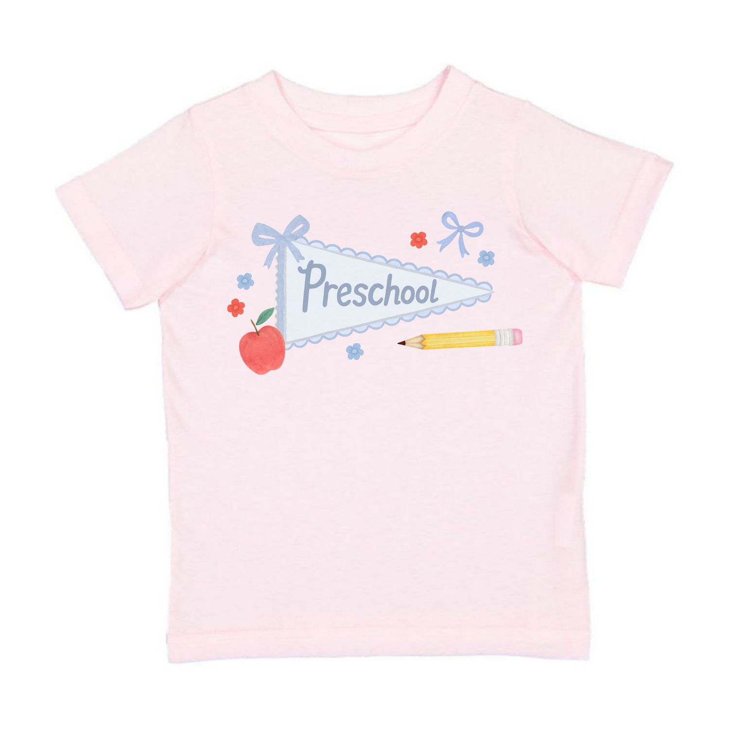 Preschool Pennant Short Sleeve T-Shirt - Back To School, Size: 5/6
