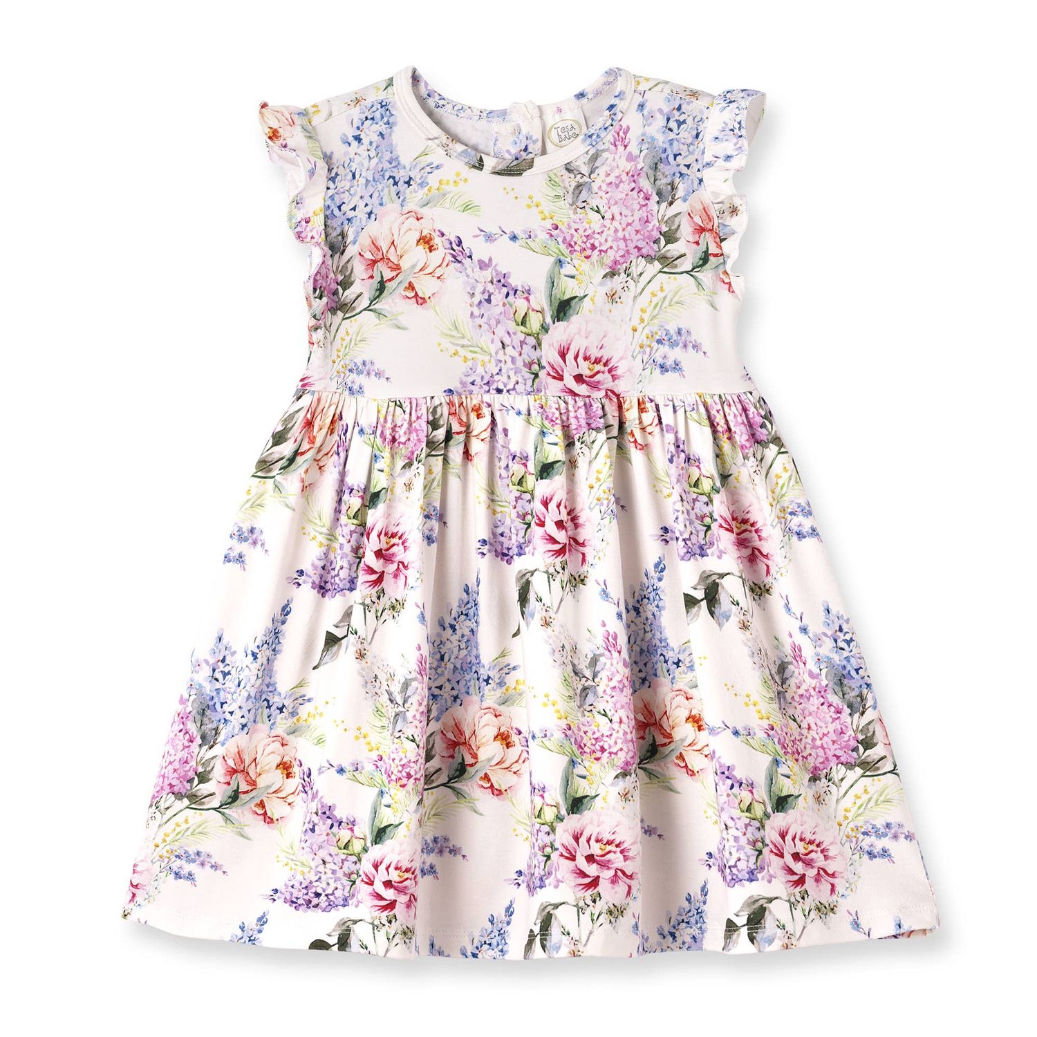 Dream Blossom Bamboo Baby Toddler Dress -Watercolor Floral, Size: 2T
