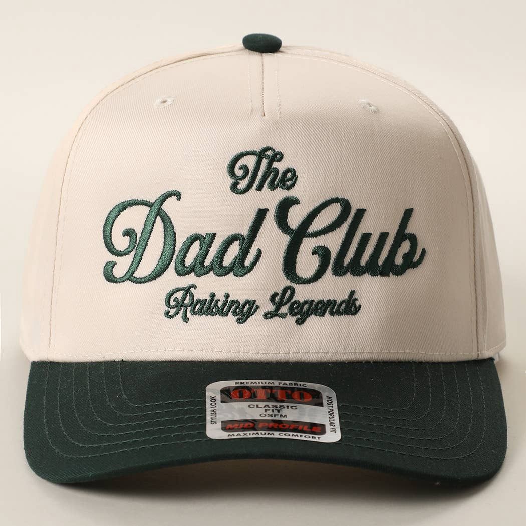 The Dad Club Raising Legends Embroidered Trucker Hat, Color: Dark Green