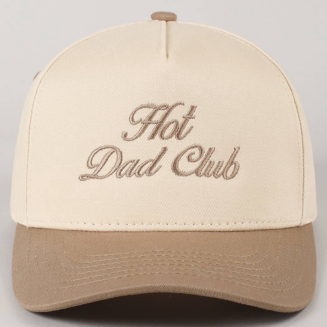 Hot Dad Club Lettering Embroidery Trucker Hat