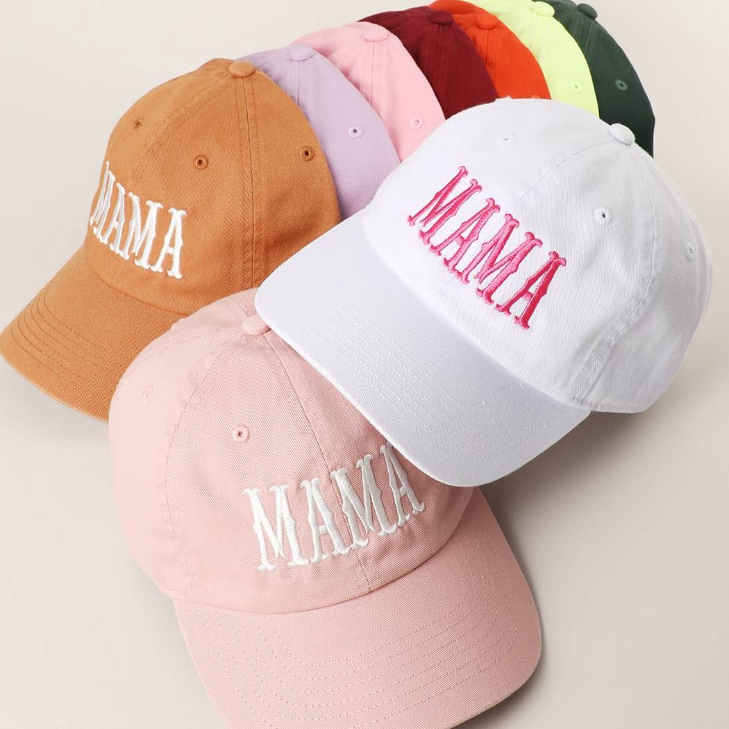 MAMA Typography Embroidered Baseball Cap
