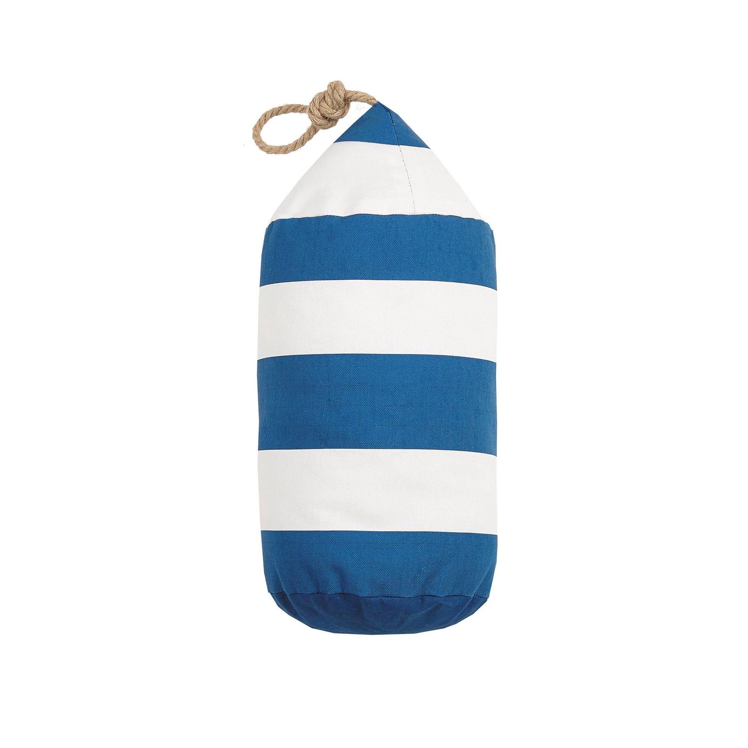 Navy White Buoy Shaped Printed Pillow by Kate Nelligan - Kate Nelligan
