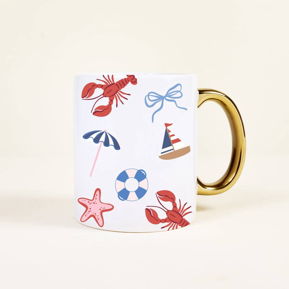 11 oz Cozy Cute Ceramic Mug–Seaside Haven