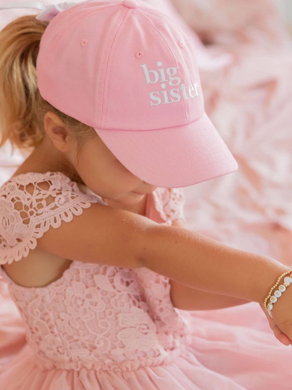 Big Sister Bow Baseball Hat (Baby, Youth)