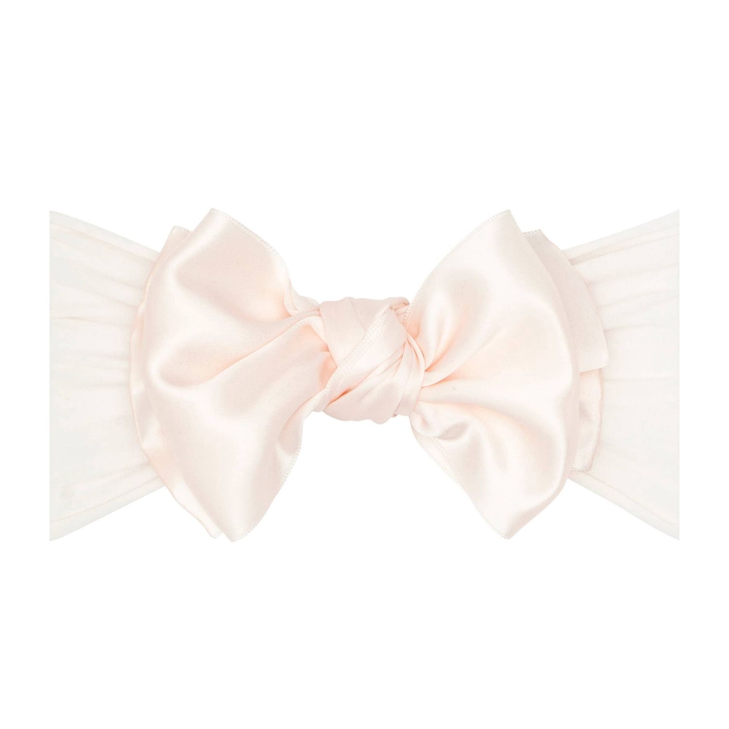 Baby Bling® Satin FAB® soft nylon headband with satin bow, Color: ballet pink