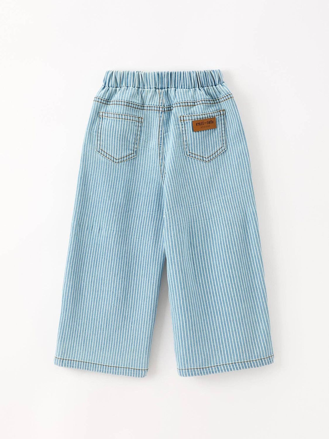 Pumpkin Embroidered Girls Flare Pants