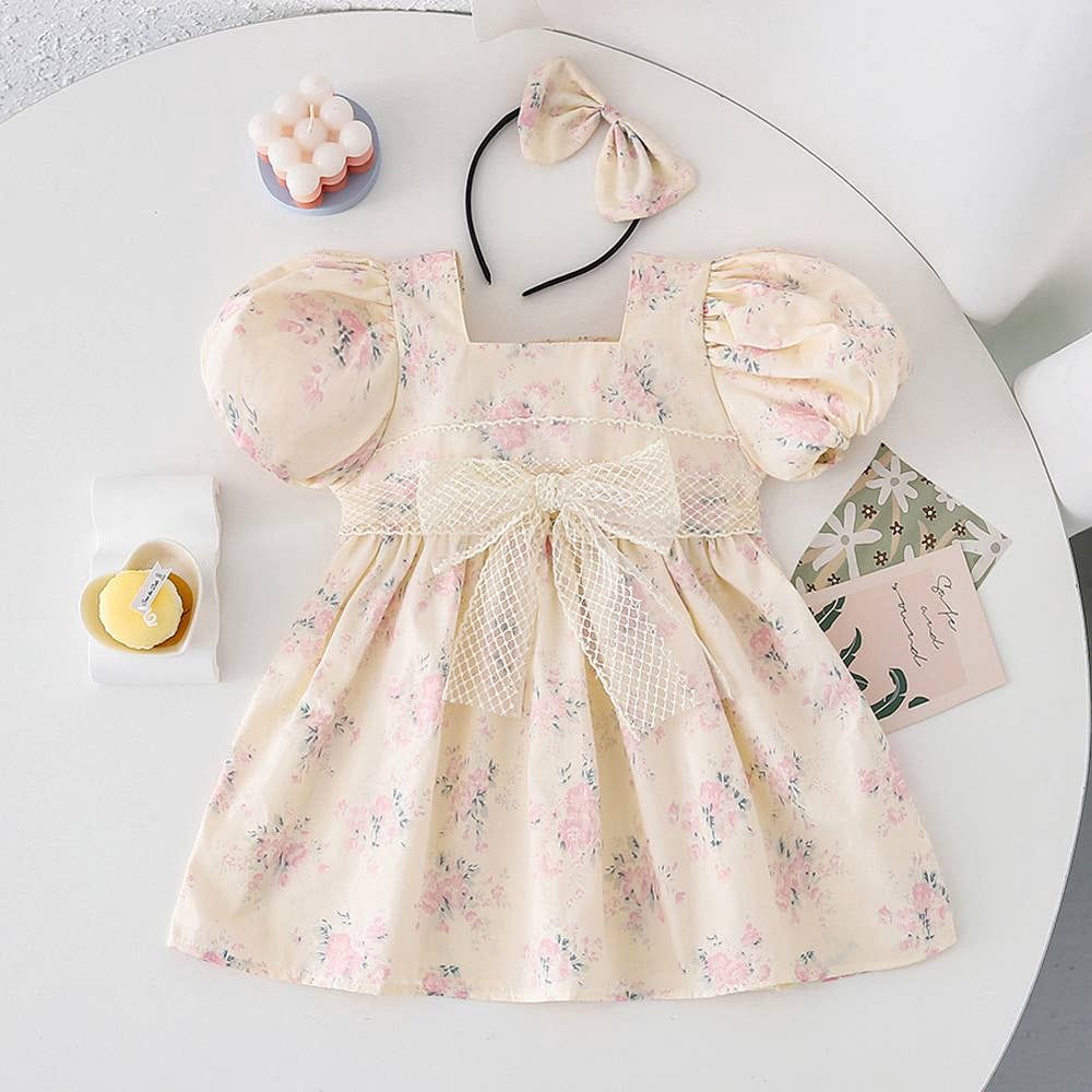 Lace Bow Baby Girls Dress