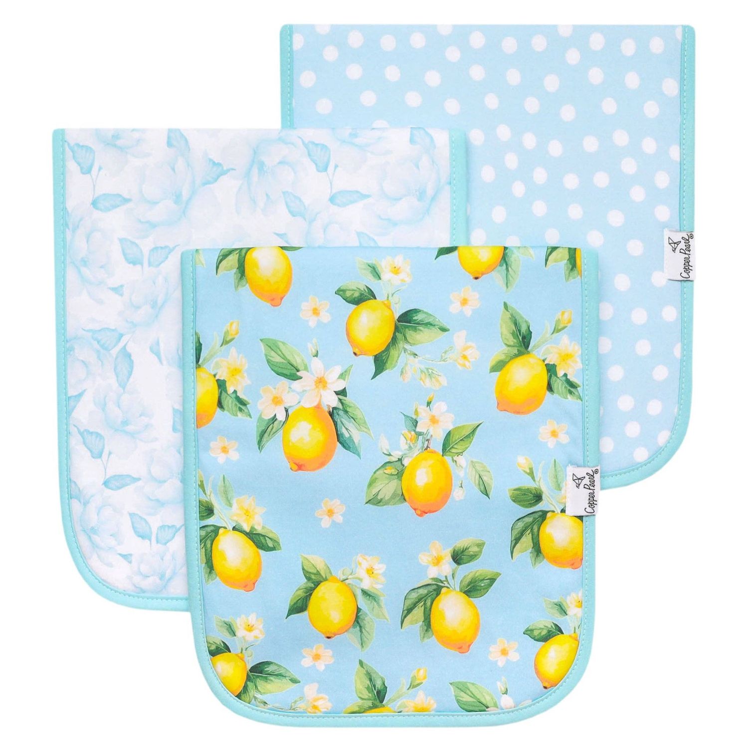 3 Pack Premium Burp Cloths - Melody