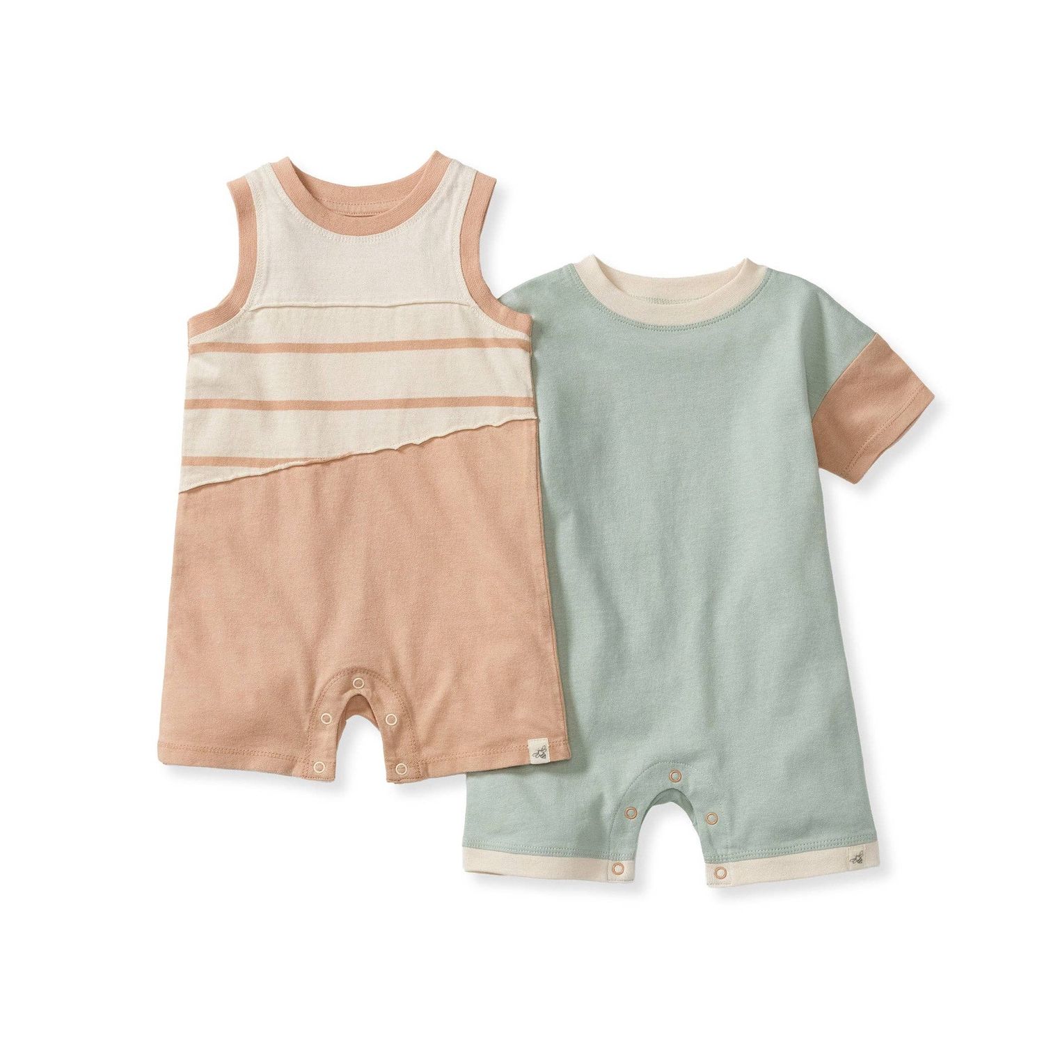 Basic Stripe Baby Boy Romper