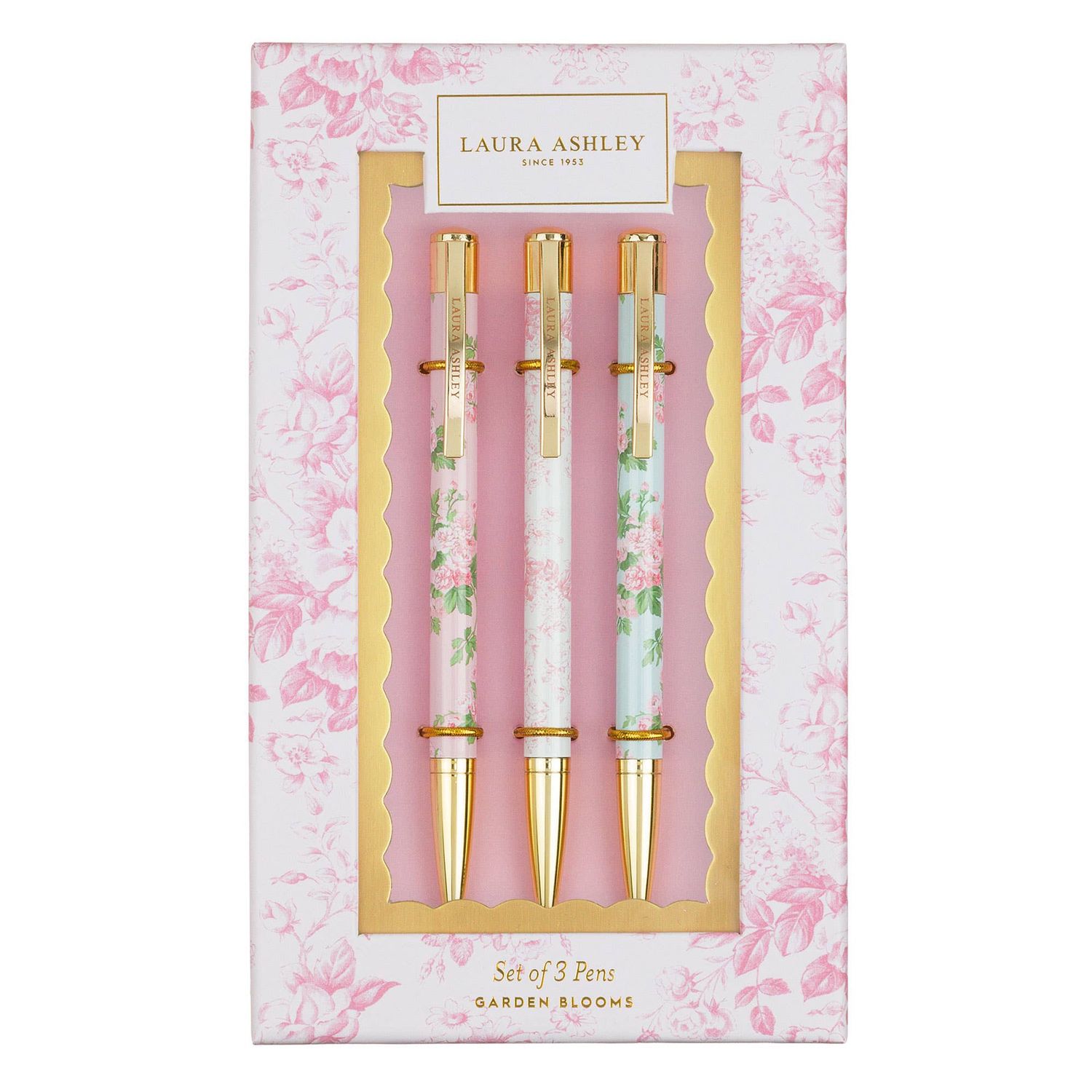 Laura Ashley Garden Blooms Pen Set of 3