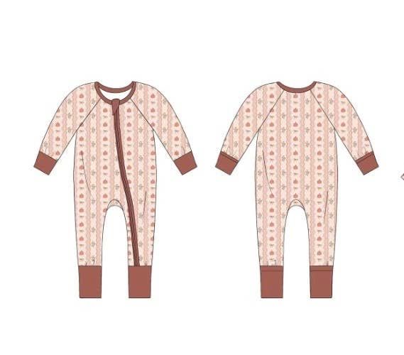 Coquette Pumpkin | Bamboo Zipper Pajamas