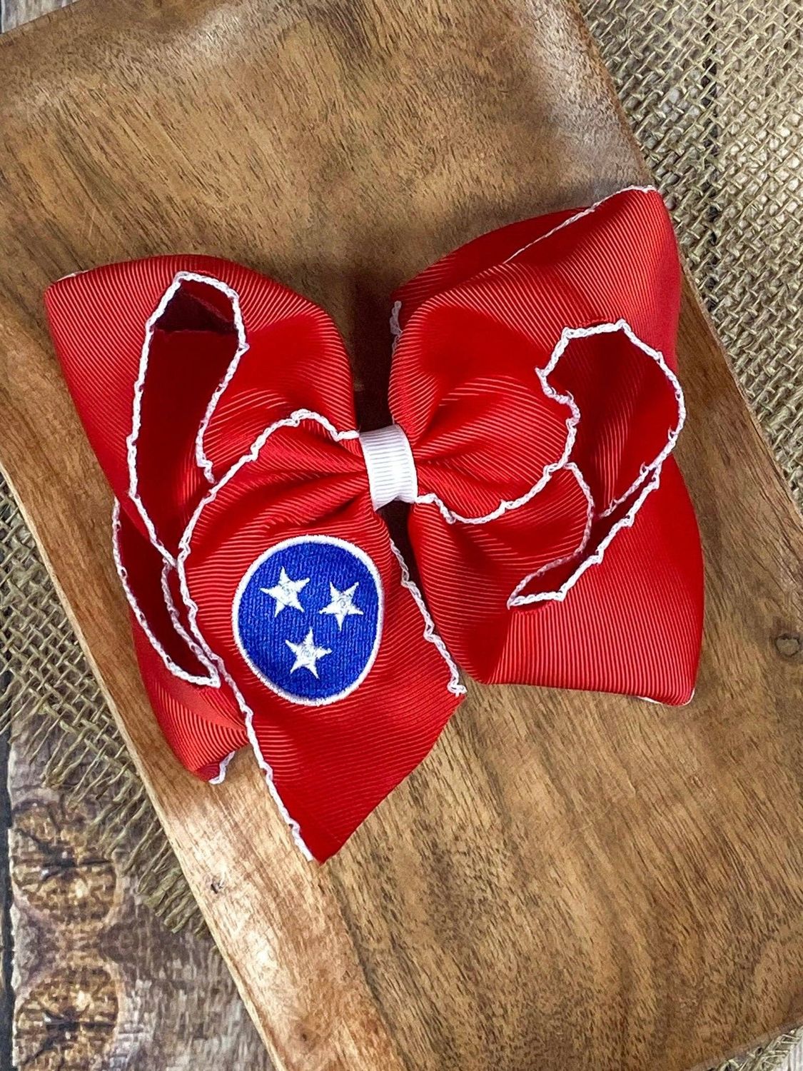 Tennessee Moonstitch Hair Bow, Style: Clip