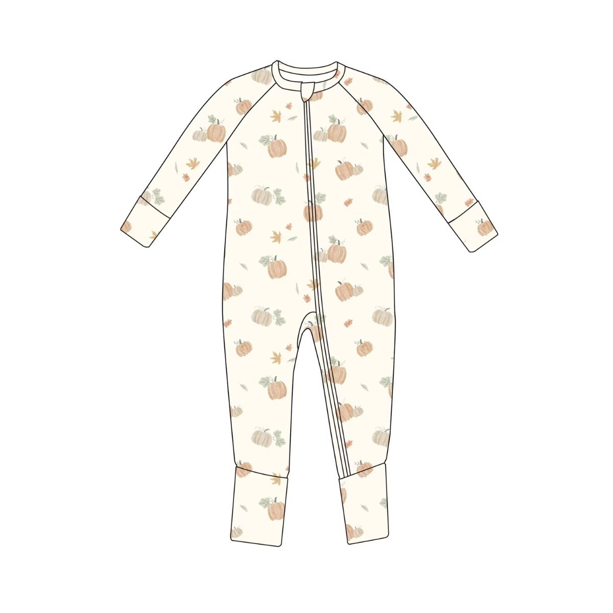 Bamboo Convertible Footie Romper | Pumpkin