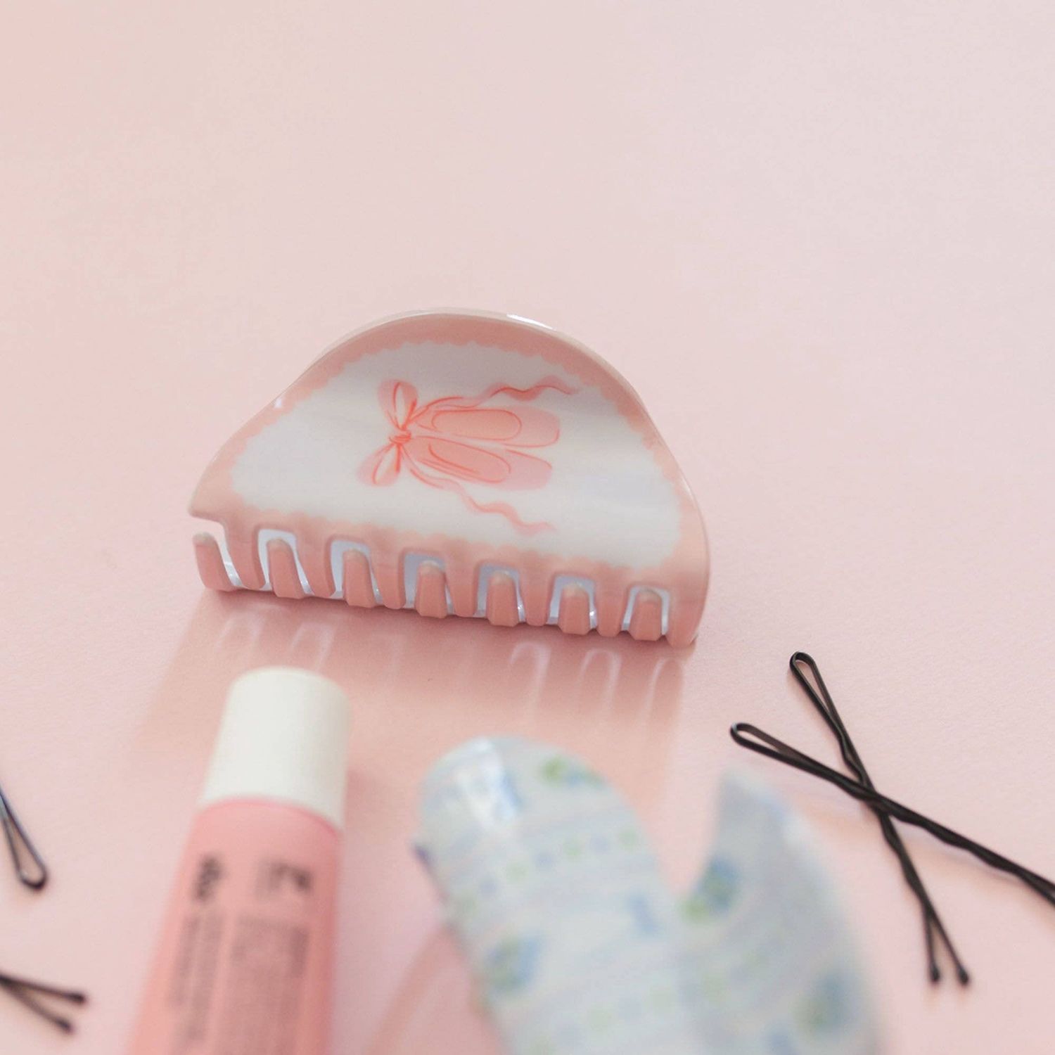 Pink Ballet Slippers Claw Hair Clip