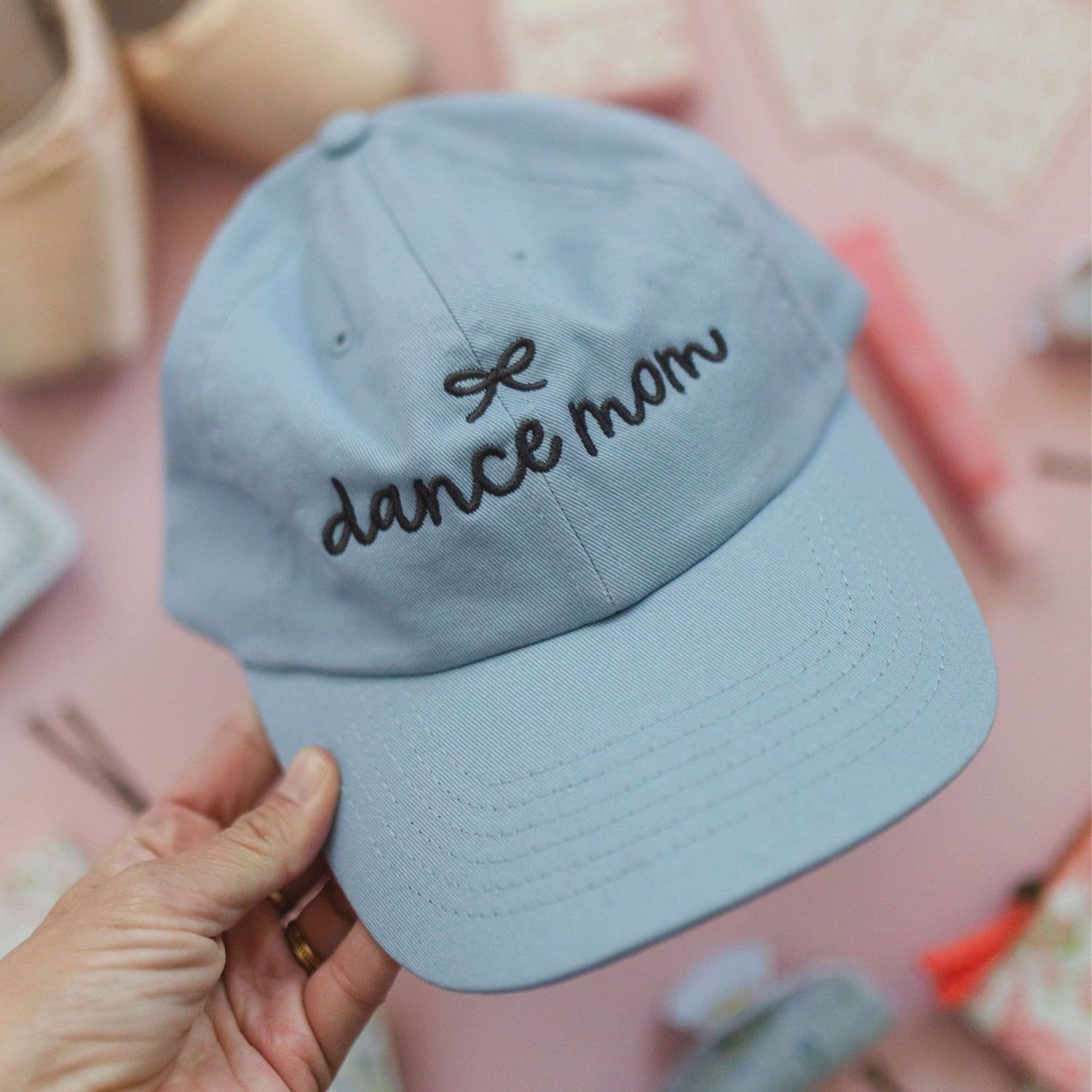 Dance Mom Bow Embroidered Baseball Cap