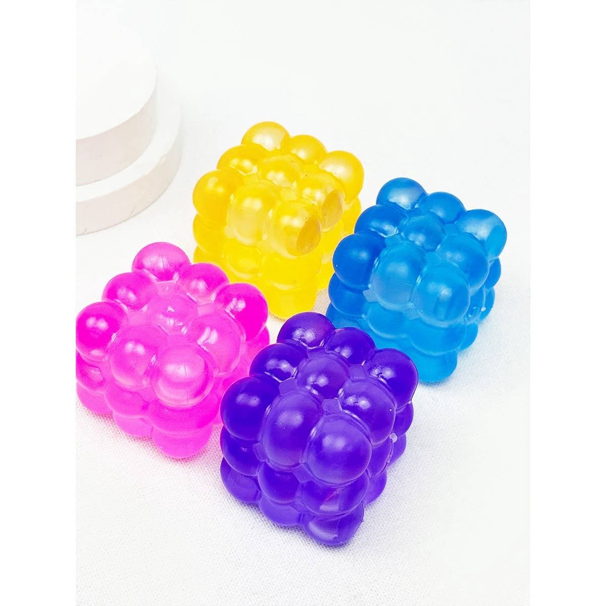 Viral Embossed Ice Cube Squishy Toy, Color: MIX COLOR, Size: ONE(12)