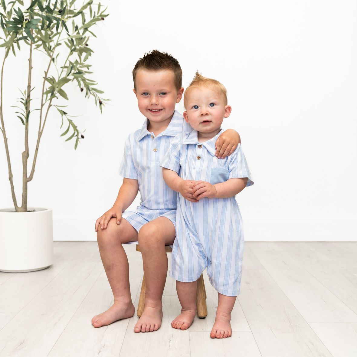 Seaside Stripe Bamboo &amp; Cotton Boys Set
