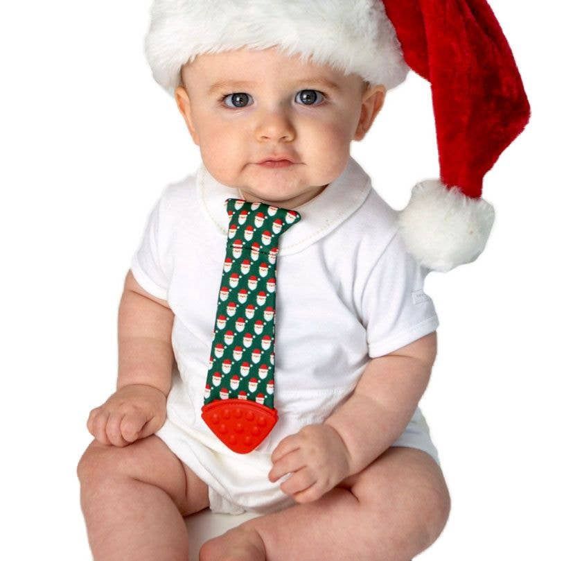 Tasty Tie Teether, Crinkle Toy, Baby Boy Gift (Santa)