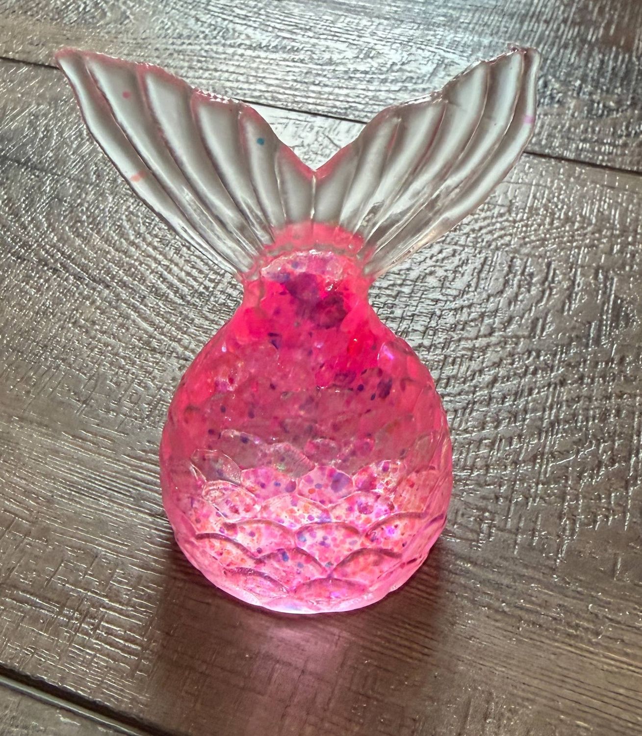 Squishy Squish Maltose Glitter Mermaid Tail Stress Toy