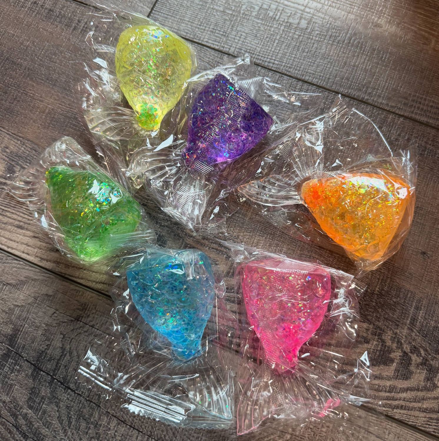 Squishy Squish Maltose Glitter Mermaid Tail Stress Toy