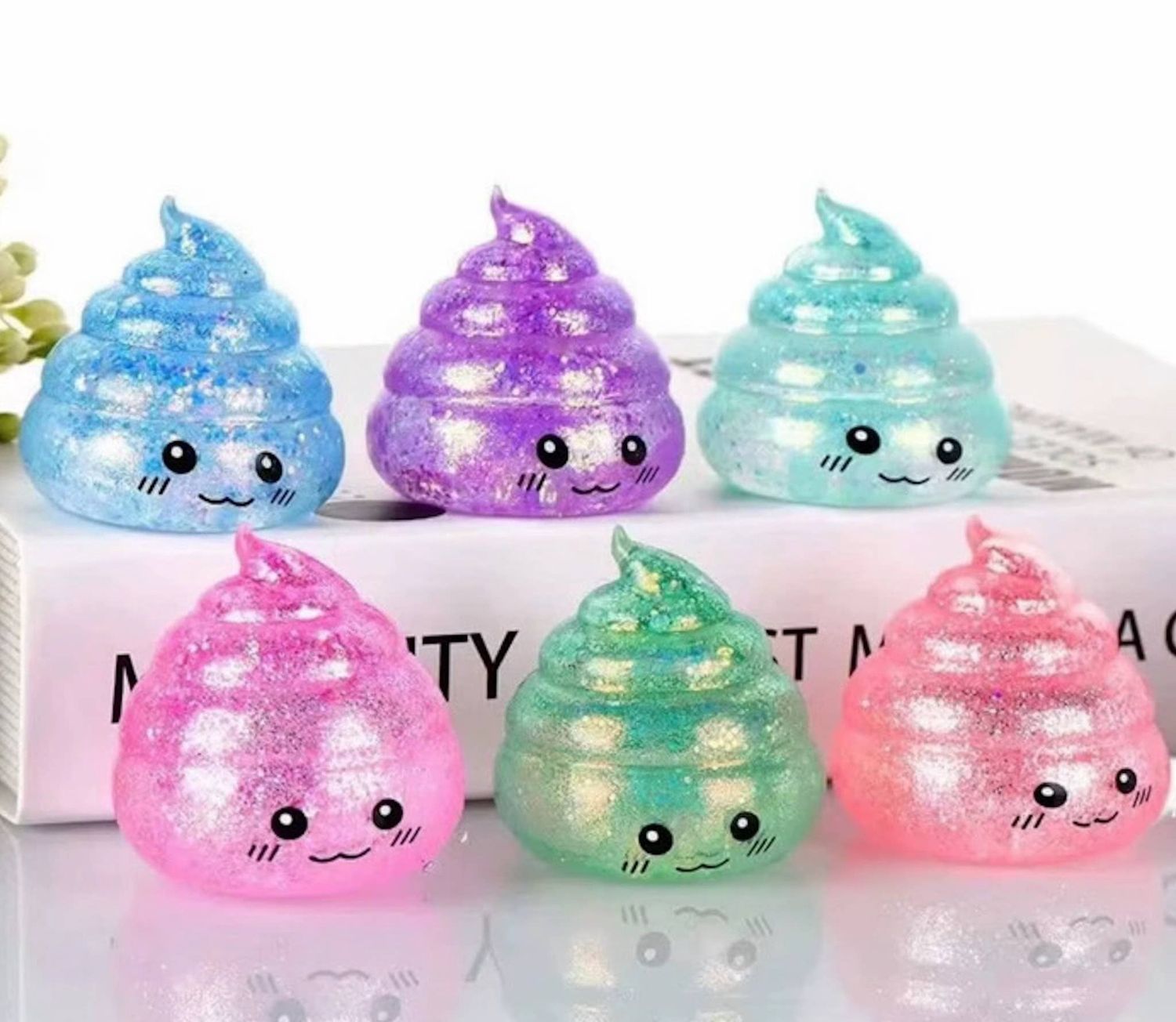 Squishy Squish Maltose Glitter Poop Stress Toy