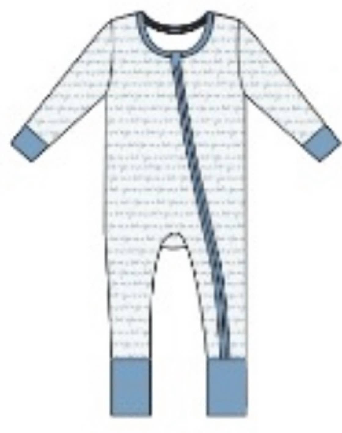 BLUE SO LOVED CONVERTER ROMPER WITH 2WAY ZIPPER
