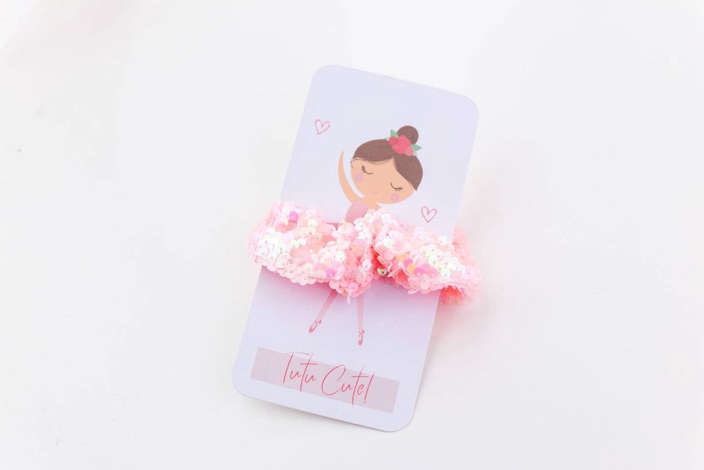 Sequin Scrunchie - Baby Pink
