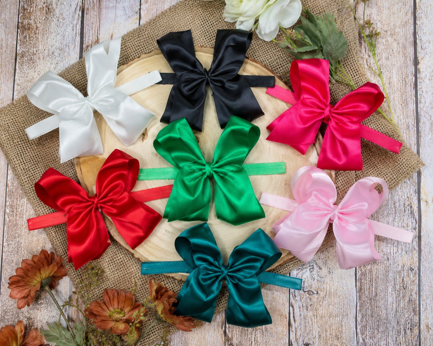 4.5" Classic Satin Hair Bows | Alligator Clips