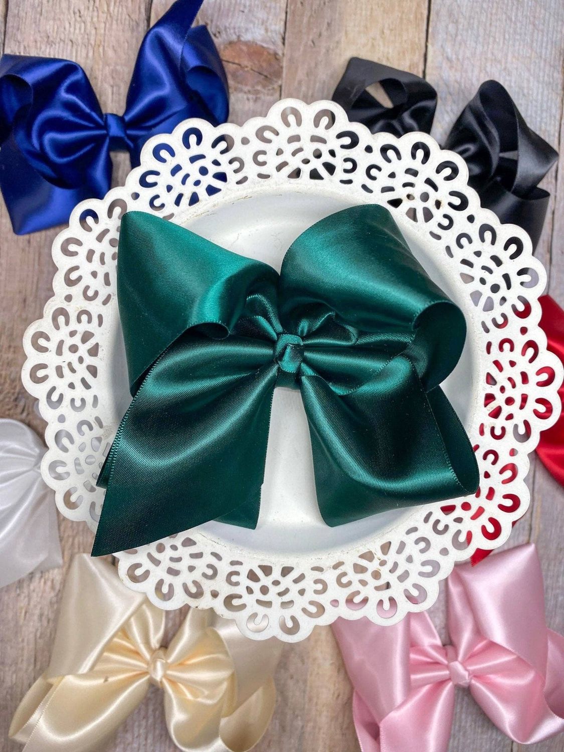 4.5" Classic Satin Hair Bows | Alligator Clips