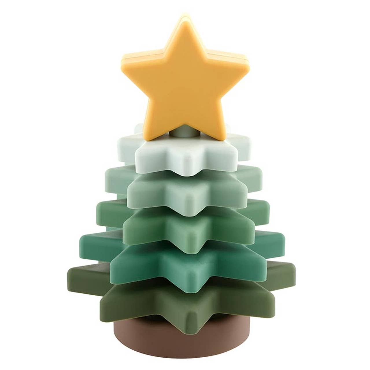 Stacking Christmas Tree Toy, Material: Silicone, Size: 4" W x 5.5" H