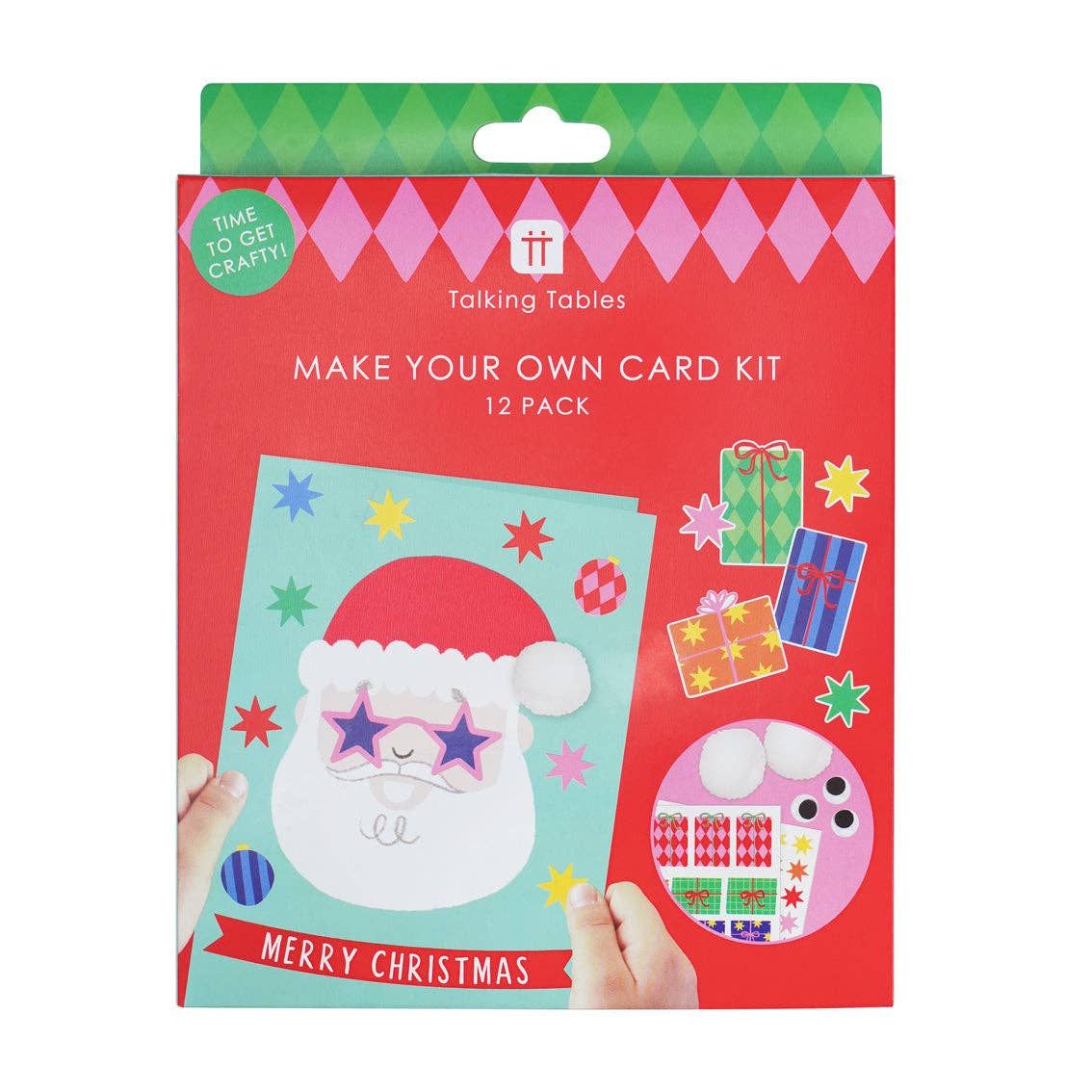 Santa Christmas Card Kit - 12 Pack | Christmas Craft |