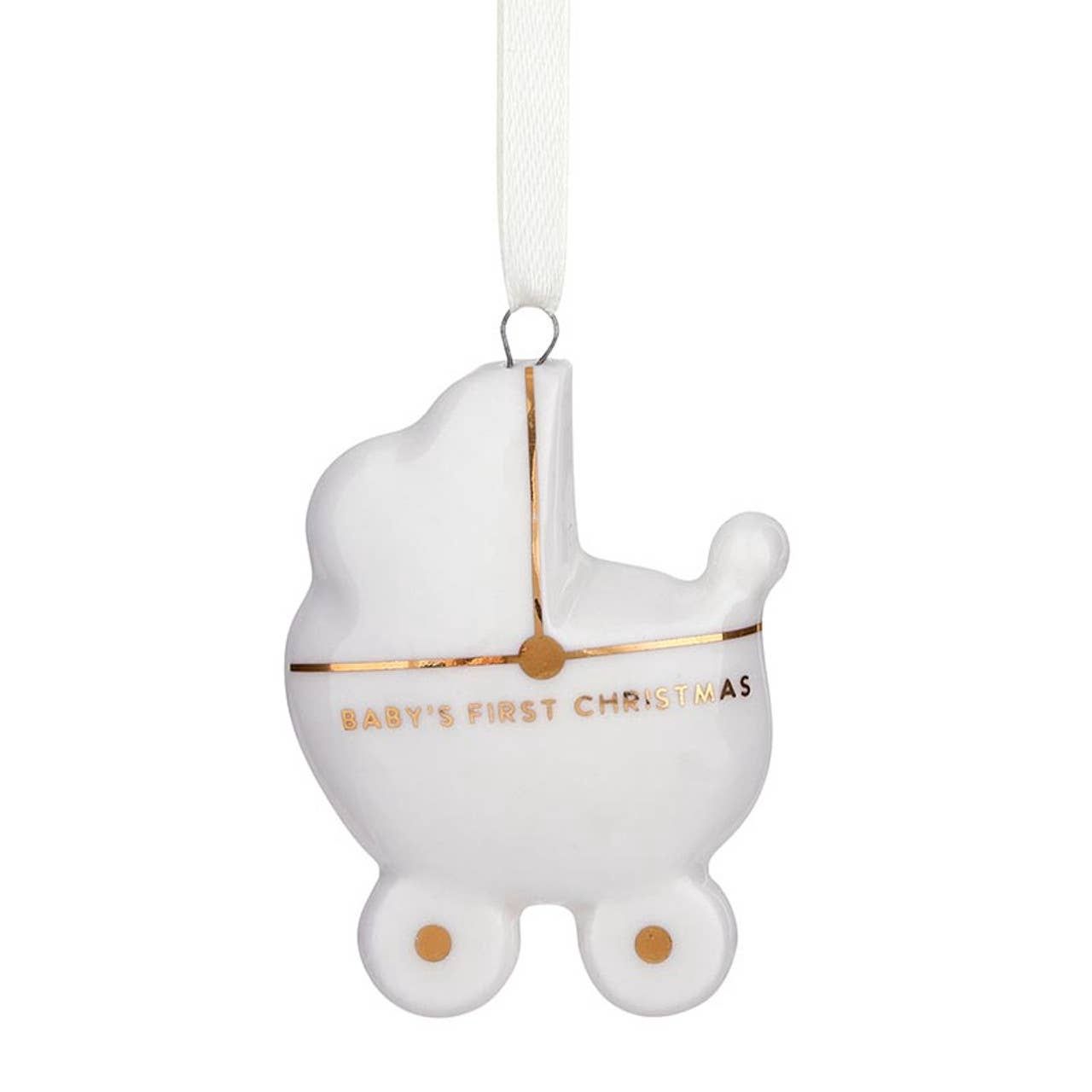 Baby's First Christmas Ornament - Baby Carriage
