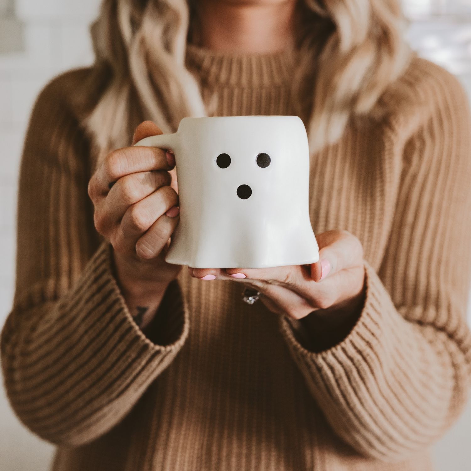 Ghost Coffee Mug - Halloween &amp; Fall Decor