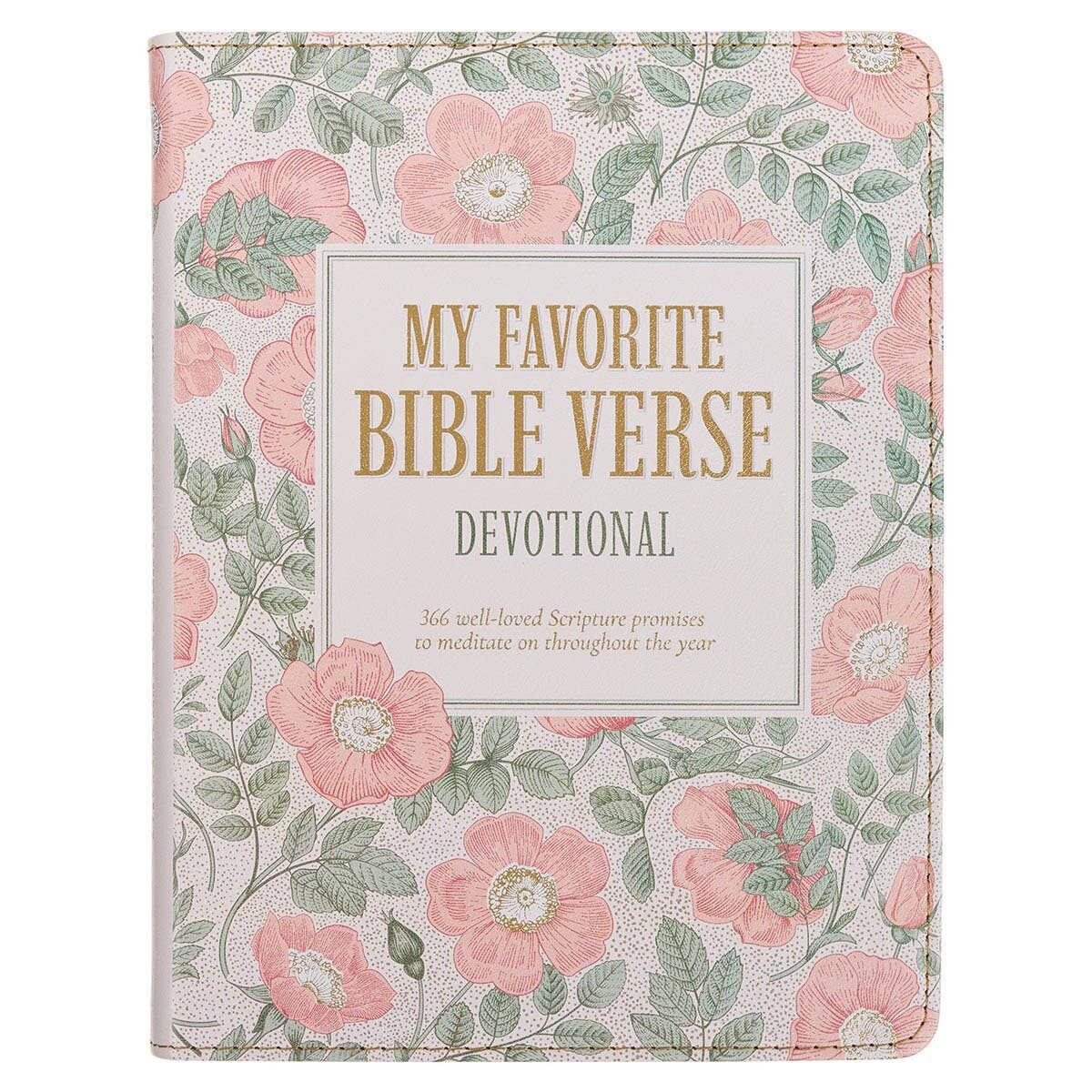 Devotional My Favorite Bible Verse Faux Leather Pink