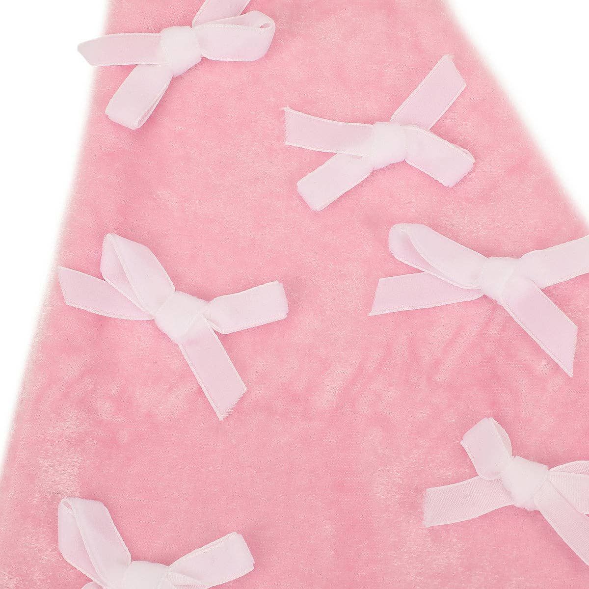 Pink Velvet &amp; Bows Santa Hat
