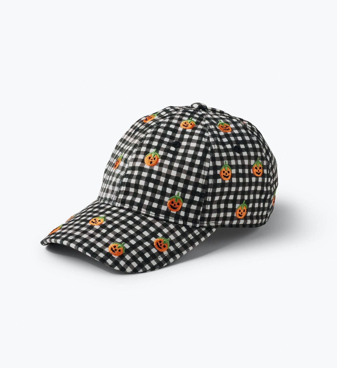 Pumpkin Gingham Baseball Cap