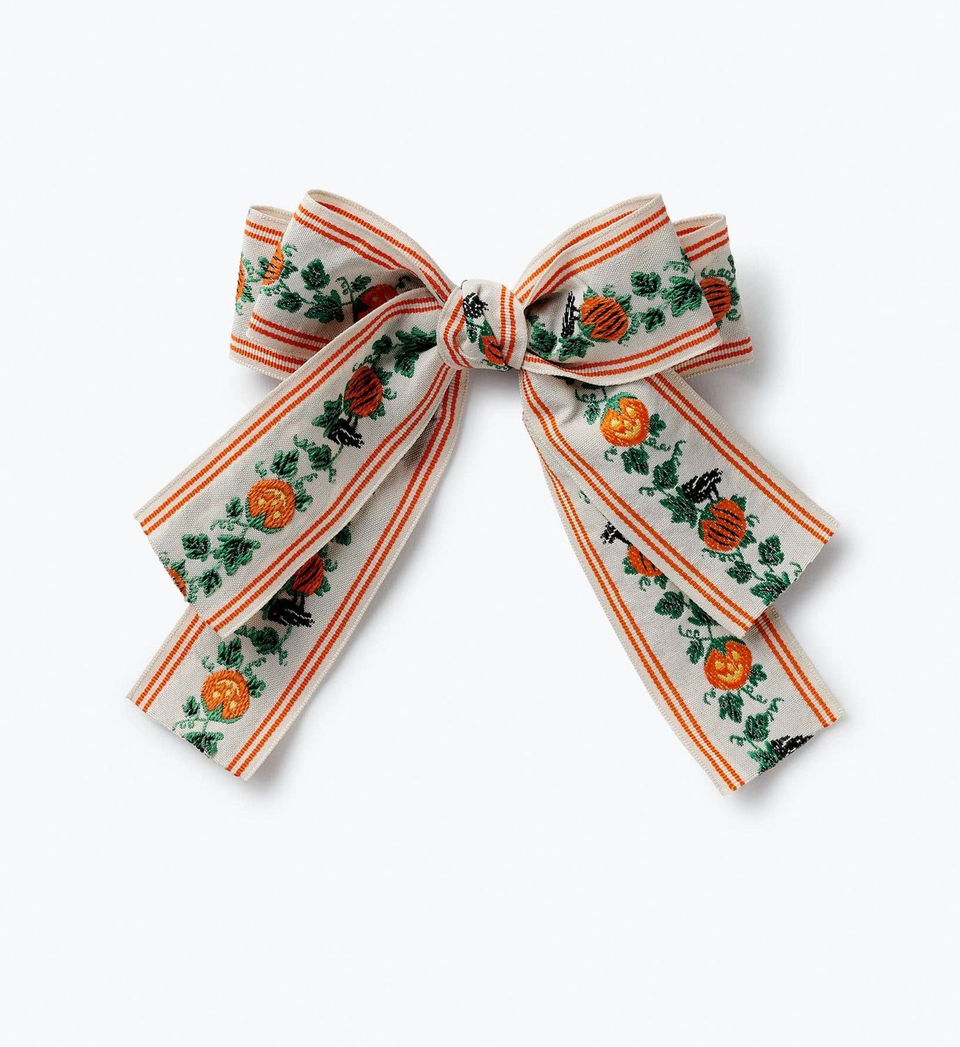 Pumpkin Patch Jacquard Bow Clip