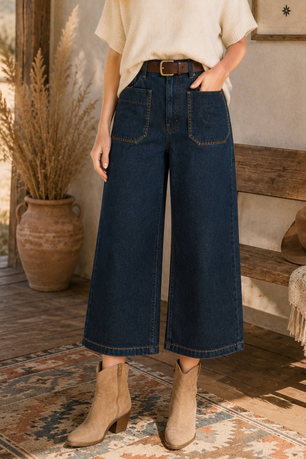 Western Stitch Wide Leg Denim Pants
