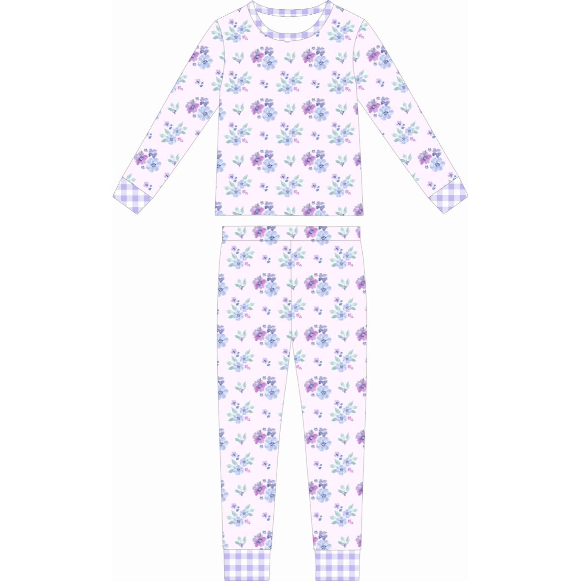 Lilac Garden Two Piece Bamboo Sleeper Set