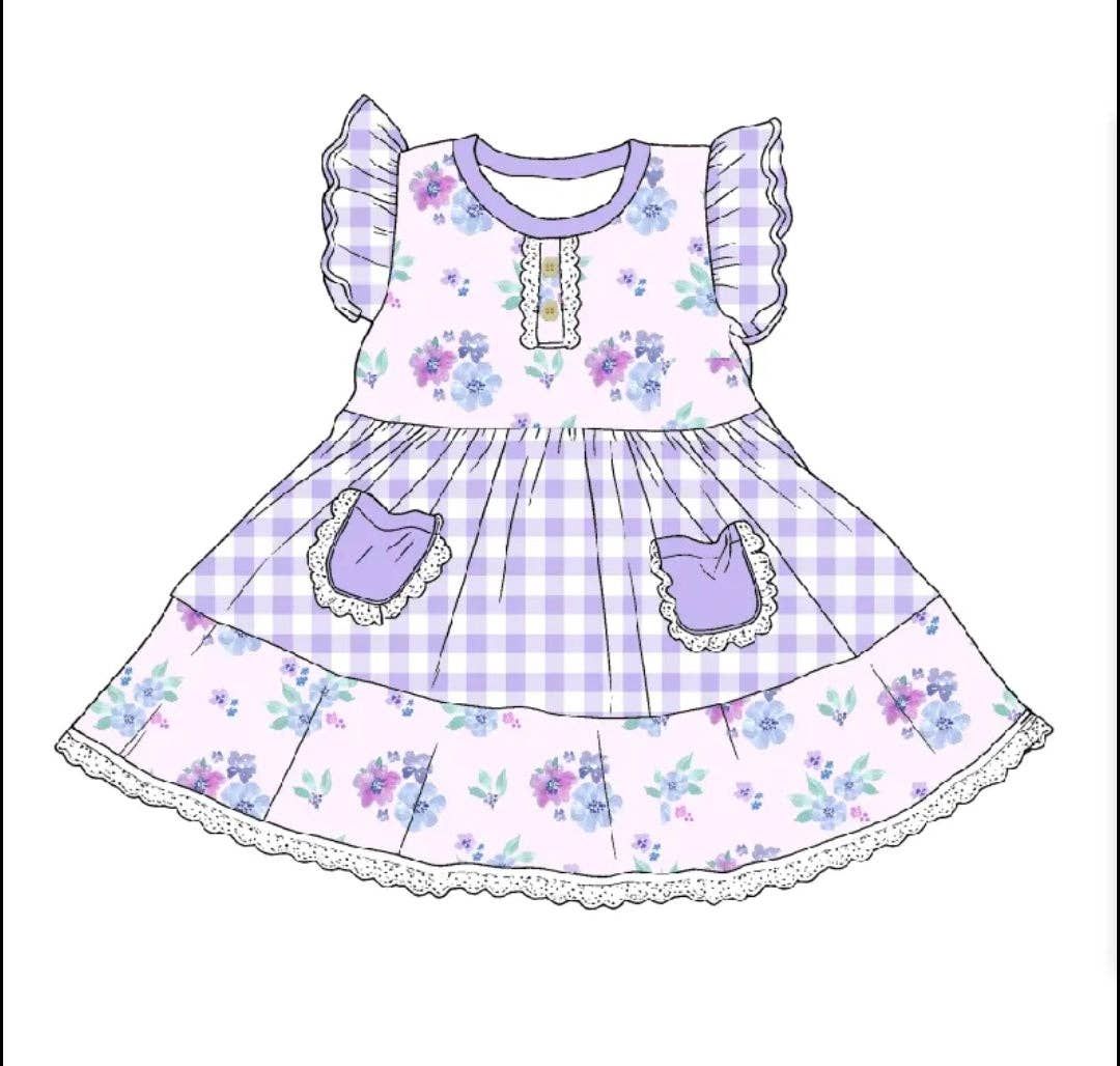 Lilac Garden Twirl Dress
