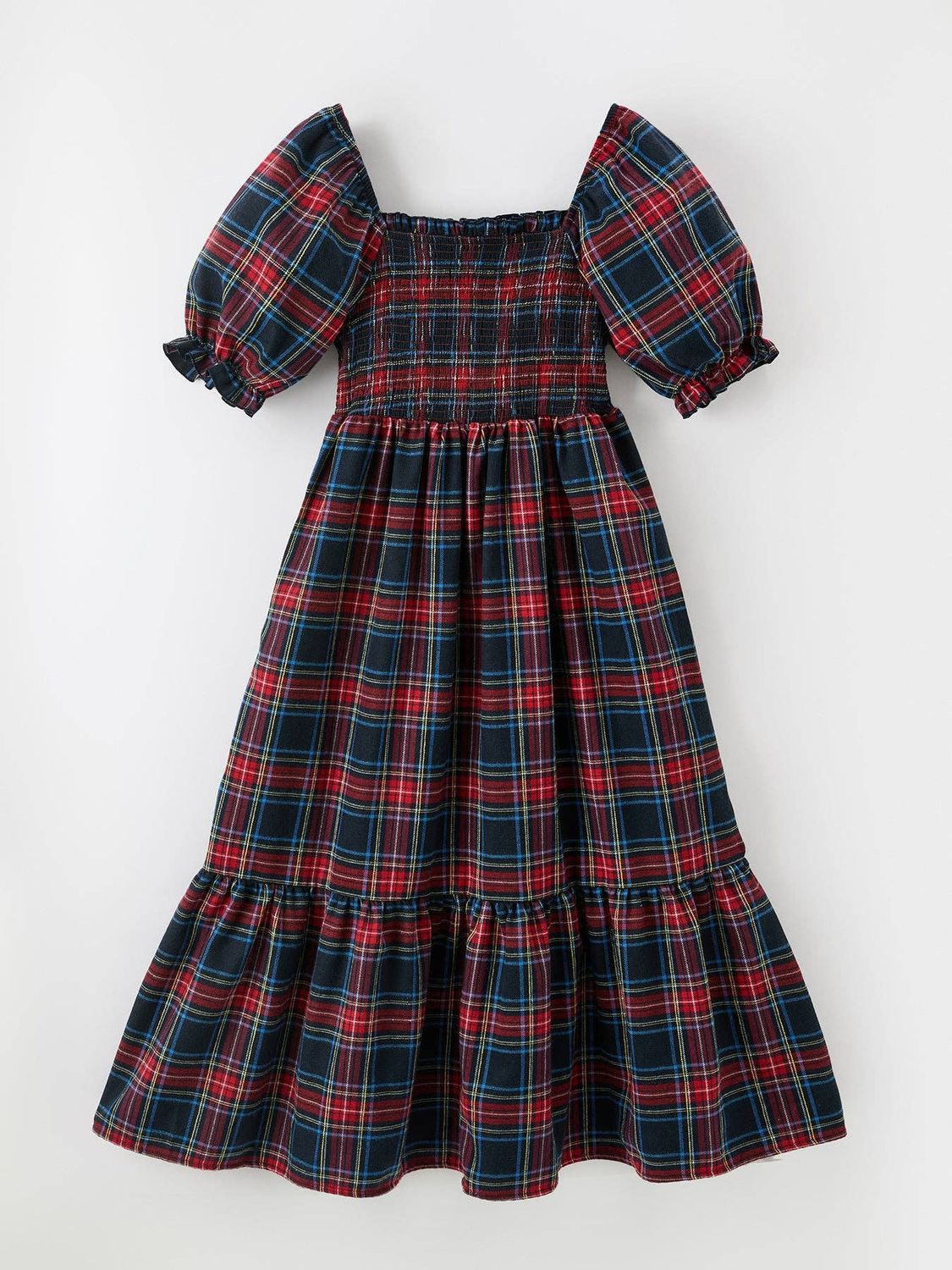 Mommy &amp; Me Christmas Plaid Dresses &amp; Baby Bloomer Set, Size: S