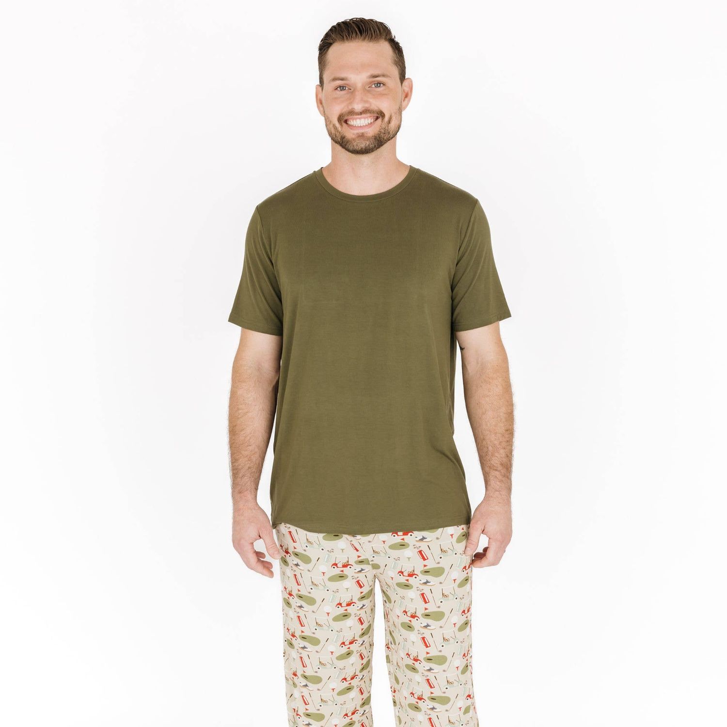 Olive Green Bamboo Unisex Short Sleeve Shirt