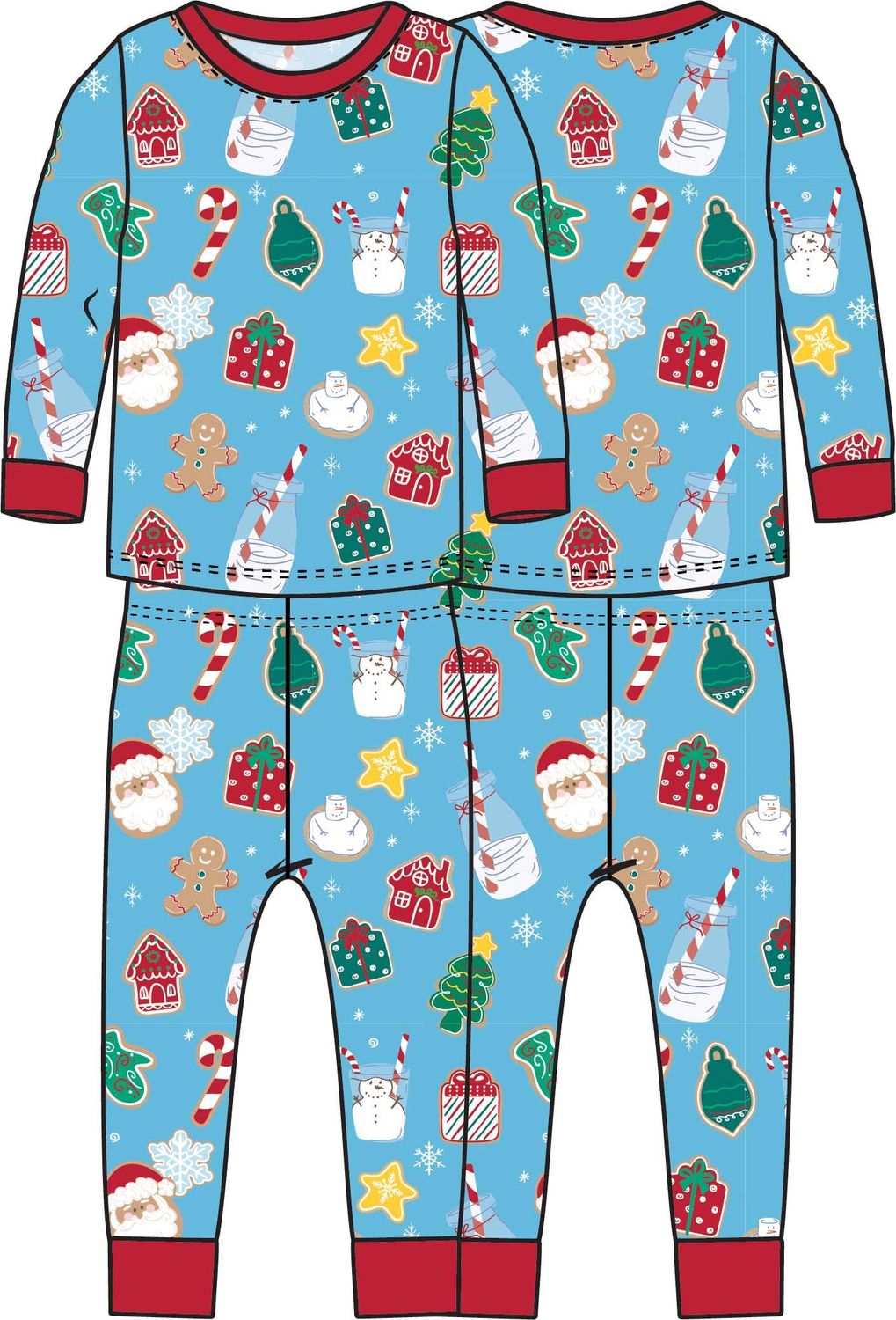 Christmas Cookie Crew Long Sleeve Pajama Set
