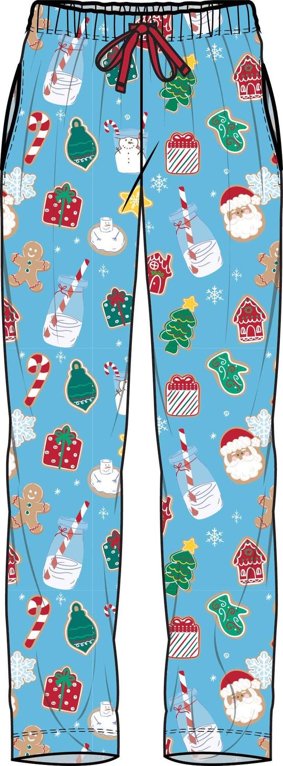 Adult Bamboo Christmas Cookie Crew Pajama Pants