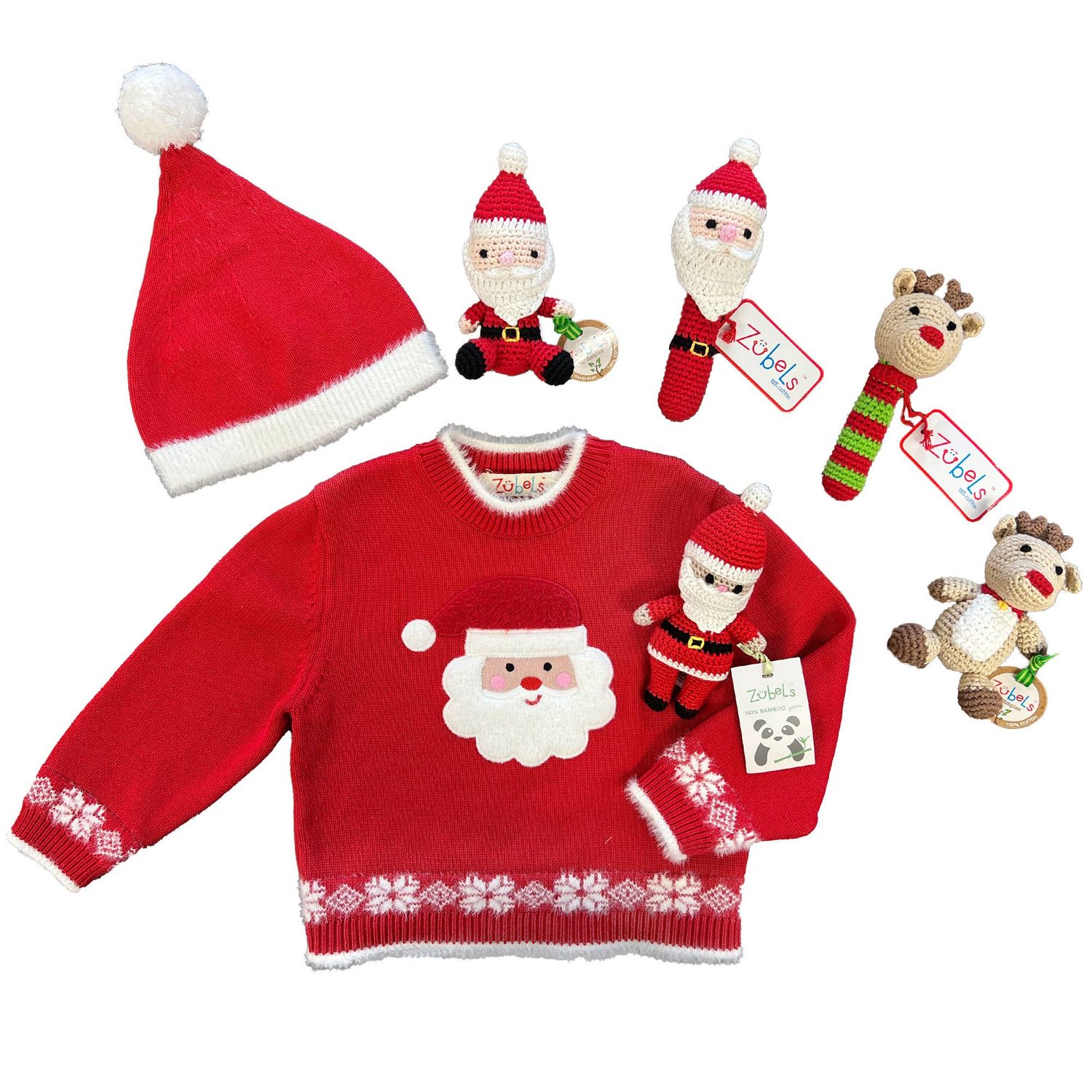 Santa Applique Knit Sweater